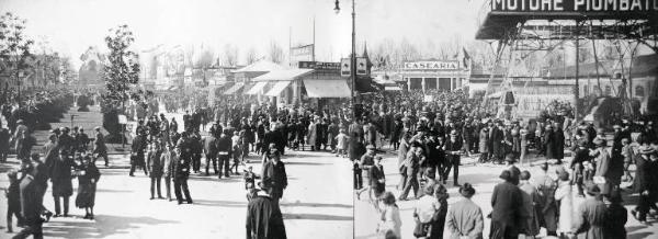 Fiera di Milano - Campionaria 1930 - Viale dell'agricoltura - Folla di visitatori