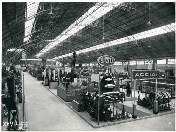 Fiera di Milano - Campionaria 1948 - Padiglione della metallurgia e siderurgia - Interno