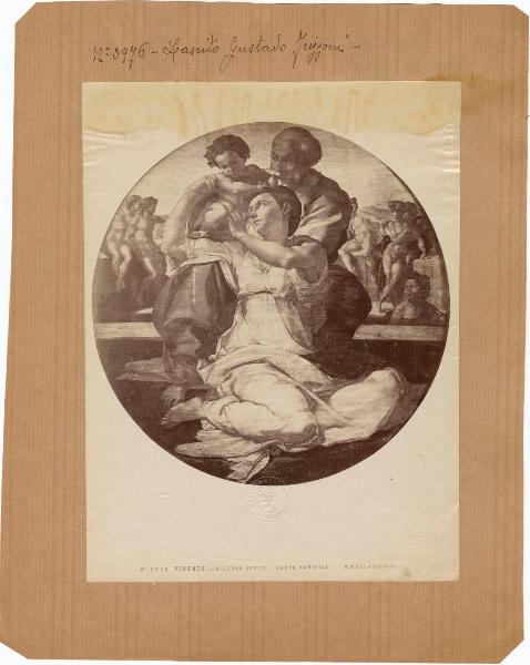 Buonarroti, Michelangelo - Sacra Famiglia con san Giovannino (Tondo Doni) - Dipinto su tavola - Firenze - Uffizi
