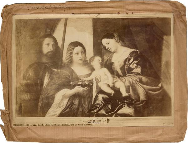 Vecellio, Tiziano - Madonna con Bambino, san Giorgio e santa Dorotea - Dipinto - Olio su tavola - Madrid - Prado