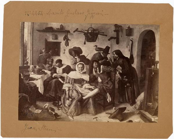 Steen, Jan - Il mondo alla rovescia - Dipinto - Olio su tela - Vienna - Kunsthistorisches Museum - Gemaldegalerie