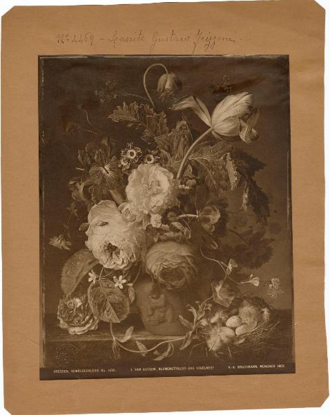 Huysum, Jan van - Natura morta con vaso di fiori - Dipinto - Dresda - Gemaldegalerie