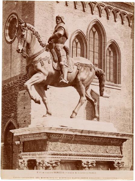 Verrocchio, Andrea - Ritratto equestre di Bartolomeo Colleoni - Scultura - Bronzo e marmo - Venezia - Campo SS. Giovanni e Paolo