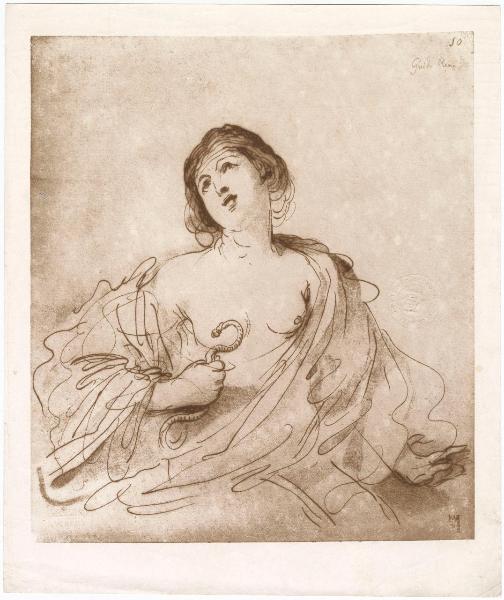 Copia da Guercino - Cleopatra morente - Incisione - Milano - Raccolta Morelli