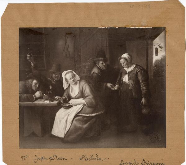 Steen, Jan - Scena in una taverna - Dipinto - Olio su tavola - Nivå - Nivaagaards Malerisamlings (Collezione Hage)