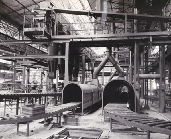 Innocenti - Impianto siderurgico dell'Orinoco - Fonderia - Caroselli e tunnel di raffreddamento