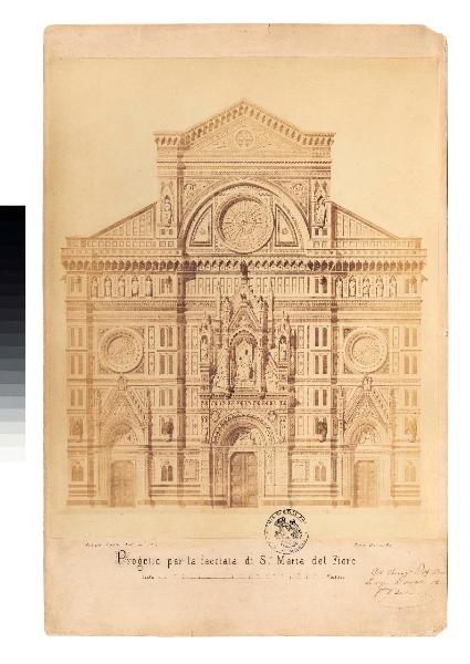 Riproduzione progetto - Decorazione facciata - Firenze – S. Maria del Fiore