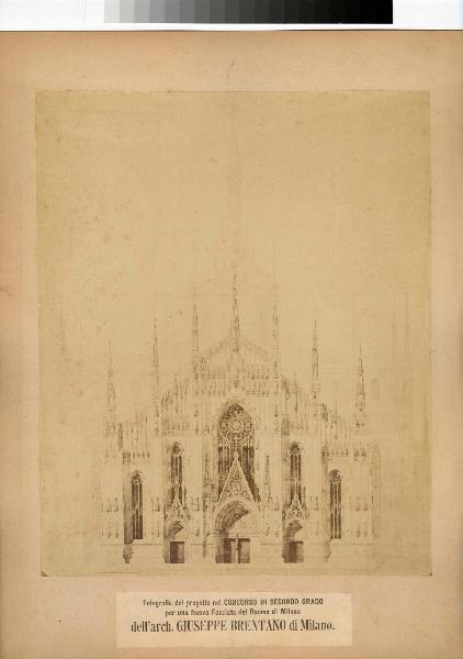 Riproduzione progetto - Decorazione facciata - Milano - Duomo