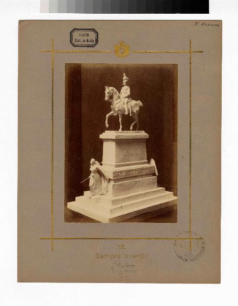 Scultura equestre - Bozzetto concorso per Monumento a Amedeo IV di Savoia - Cesare Biscarra
