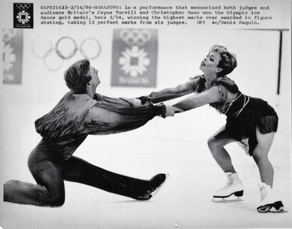 Sport invernali - Pattinaggio di figura su ghiaccio - Danza a coppie - Sarajevo (Bosnia-Erzegovina) - Giochi della XIV Olimpiade invernale 1984 - Jayne Torvill e Christopher Dean in azione