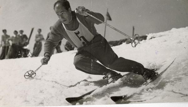 Sport invernali - Sci alpino - Zeno Colò in azione durante una gara