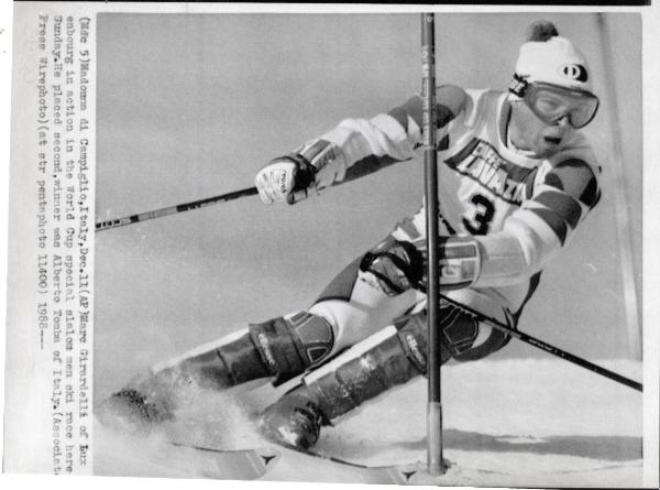 Sport invernali - Sci alpino - Slalom speciale maschile - Madonna di Campiglio - Coppa del mondo di sci alpino 1988 - Marc Girardelli in azione