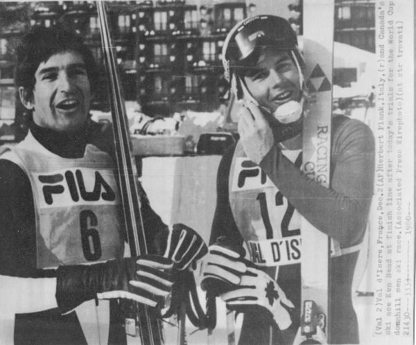 Sport invernali - Sci alpino - Discesa libera maschile - Val d'Isère (Francia) - Coppa del mondo di sci alpino 1980 - Herbert Plank con Ken Read