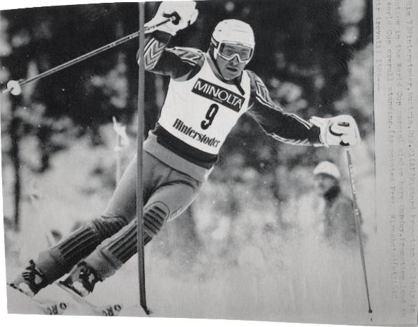 Sport invernali - Sci alpino - Slalom speciale maschile - Hinterstoder (Austria) - Coppa del mondo di sci alpino 1987 - Richard Pramotton in azione