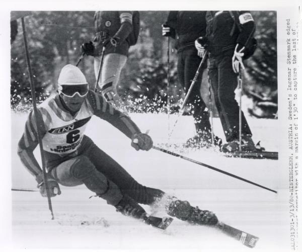 Sport invernali - Sci alpino - Slalom speciale maschile - Saalbach-Hinterglemm (Austria) - Coppa del mondo di sci alpino 1980 - Ingemar Stenmark in azione