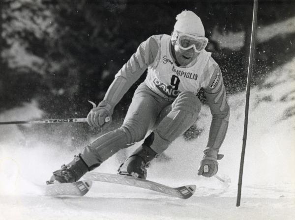 Sport invernali - Sci alpino - Slalom speciale maschile - Madonna di Campiglio - Coppa del mondo di sci alpino 1981 - Ingemar Stenmark in azione