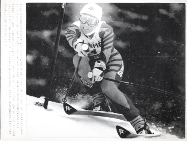 Sport invernali - Sci alpino - Slalom gigante femminile - Schwarzenberg (Austria) - Coppa del mondo di sci alpino 1989 - Maria Walliser in azione