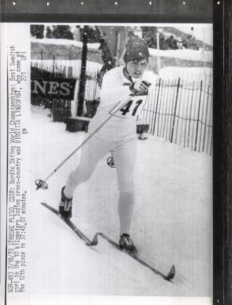 Sport invernali - Sci di fondo femminile - Strbske Pleso (Slovacchia) - Campionati mondiali di sci nordico 1970  - Gara 10 km - Birgitta Lindqvist