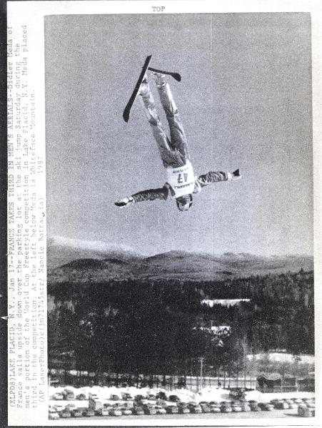Sport invernali - Sci acrobatico - Lake Placid (Stati Uniti d'America) - Coppa del mondo di sci acrobatico 1987 - Didier Meda in azione