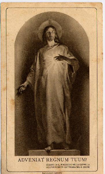 Rappresenatazione di Cristo dal quadro di Pogliaghi 24/11/1928.
