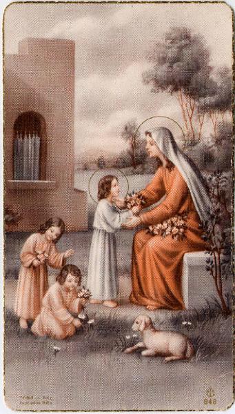 Vergine Maria Gesù e due bambini