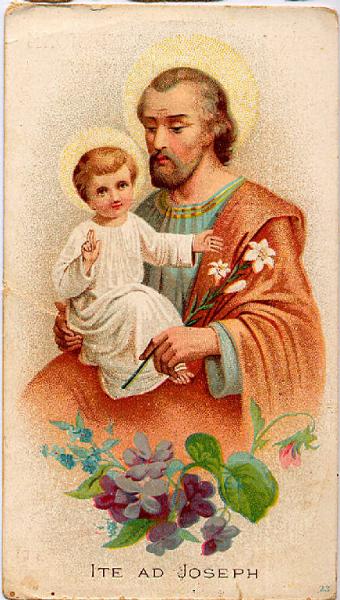 San Giuseppe con Bambino Ricordi della S. Missione .
