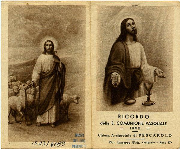 Gesù Eucaristico Pensieri eucaristici Comunione Pasq.Pescarolo 1938.