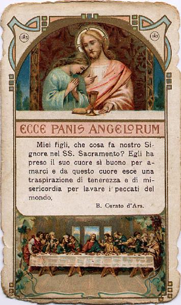 Ultima Cena Preghiera Comunione pasquale Pieve T. 1918.
