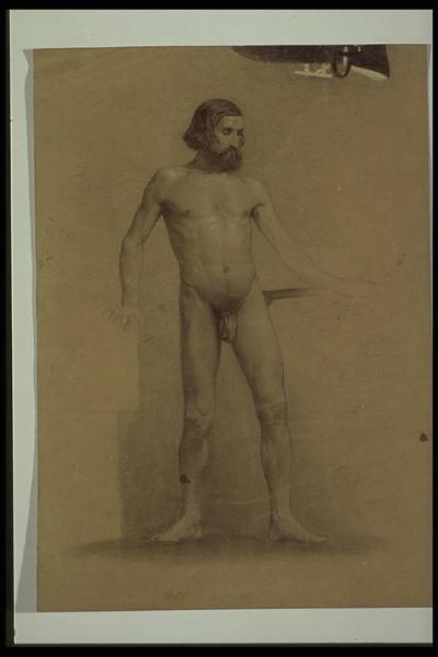 Nudo maschile in posizione frontale