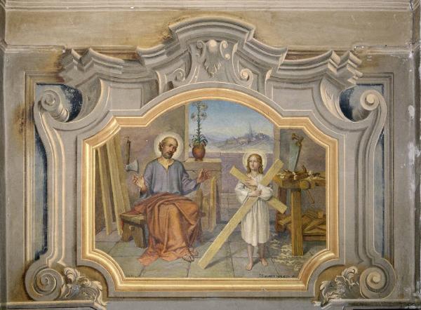 Gesù e San Giuseppe nella bottega di falegname
