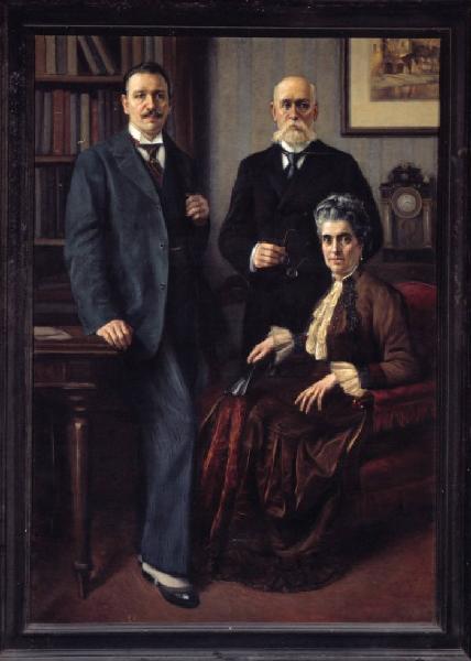 Ritratto di Cesare, Sara e Luigi Carozzi