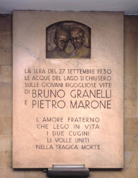 Lapide commemorativa di Bruno Granelli e Pietro Marone