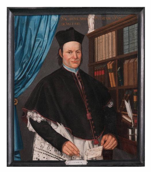 Ritratto maschile di don Carlo Patriarca parroco di Saltrio