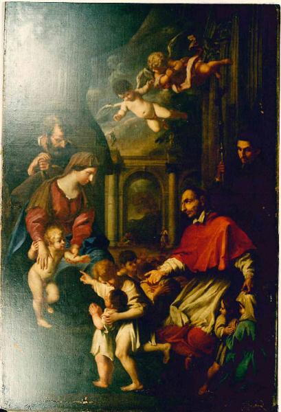 San Carlo presenta alla Madonna e a San Giuseppe le orfanelle