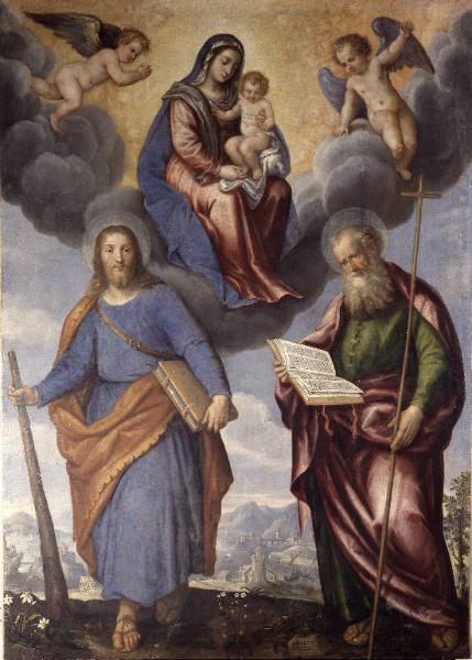 Madonna con Bambino in gloria con San Filippo apostolo e San Giacomo il Minore