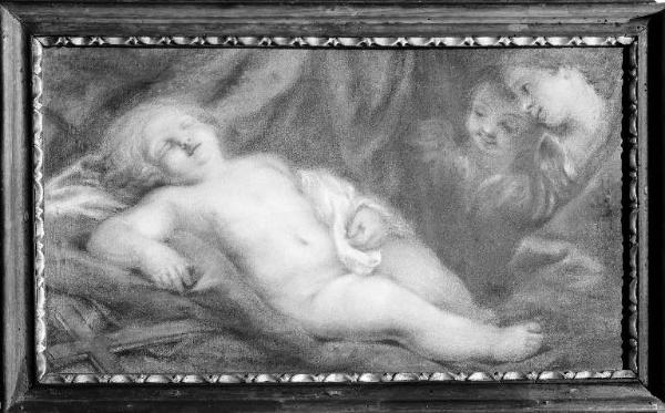Gesù Bambino dormiente con angioletti