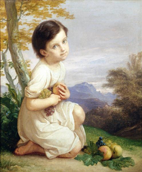 Ritratto di Lena Presti con frutta