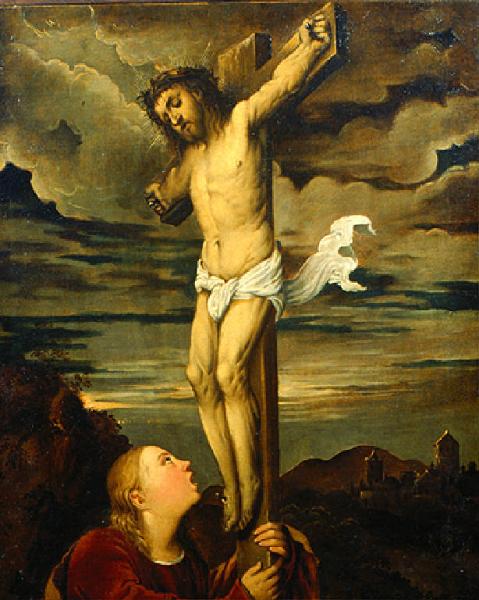 Cristo in croce e Santa Maria Maddalena
