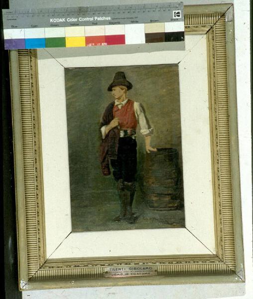 Uomo in costume regionale dell'Ottocento