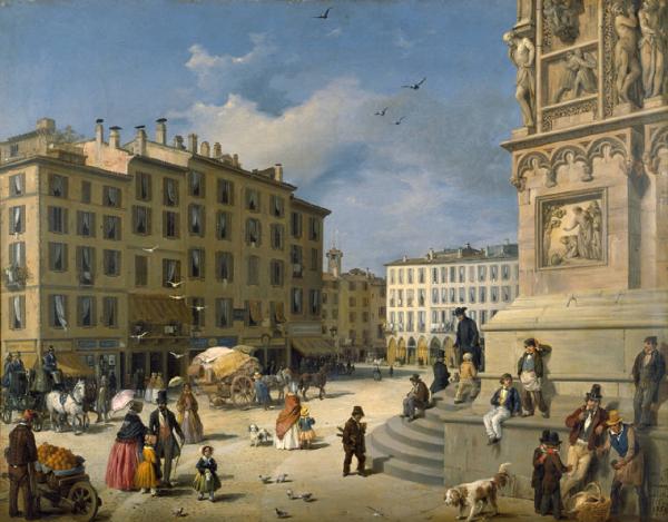 Piazza del Duomo e l'isolato del Rebecchino