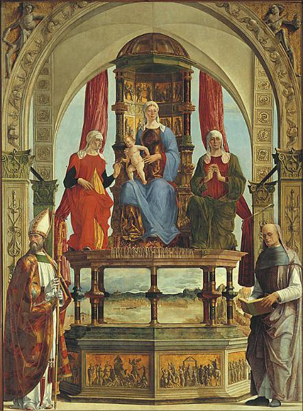 La Vergine in trono con il Bambino, i Santi Anna, Elisabetta, Agostino e il beato Pietro degli Onesti