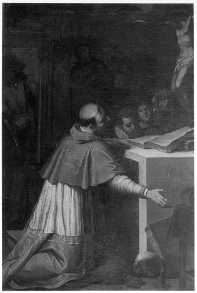 San Carlo Borromeo in preghiera con attentatore