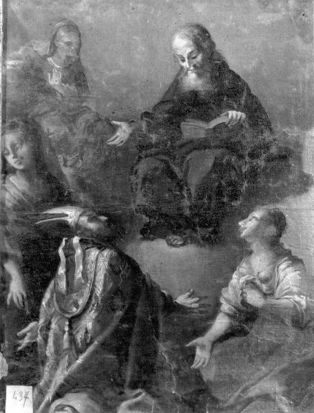 Sant'Antonio Abate in gloria con San Biagio, Sant'Anna, sant'Apollonia, Sant'Agata.