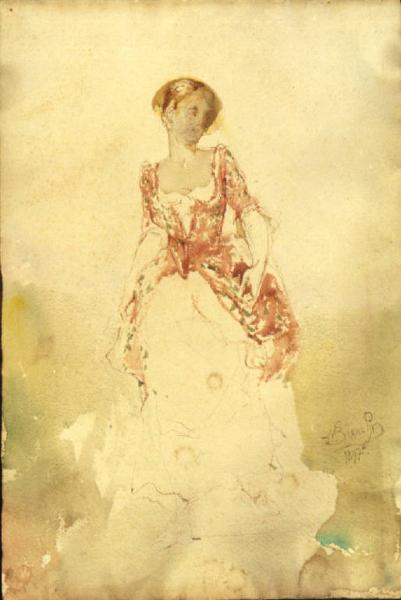 Figura femminile in costume settecentesco