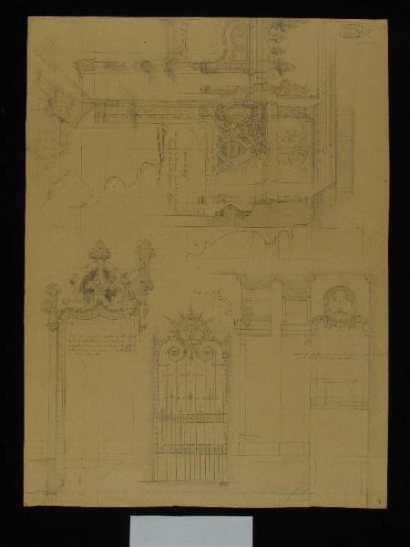 Disegno della porta di accesso alla Torrinha del Palazzo della Regaleira