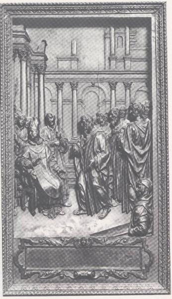 S. Ambrogio nega la grazia all'imperatorie Teodosio