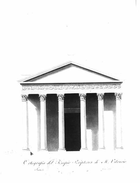 Tempio periptero di Vitruvio (prospetto)