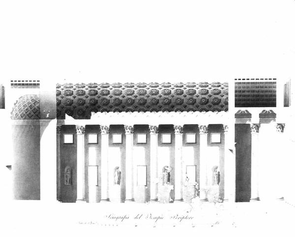 Tempio periptero di Vitruvio (sezione)