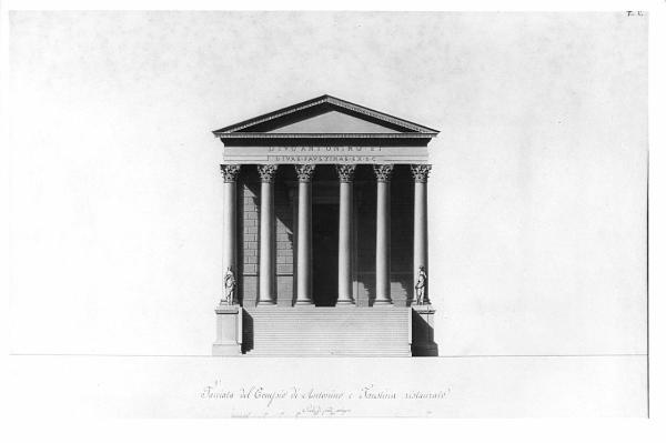 Progetto di ristauro del tempio di Antonino e Faustina