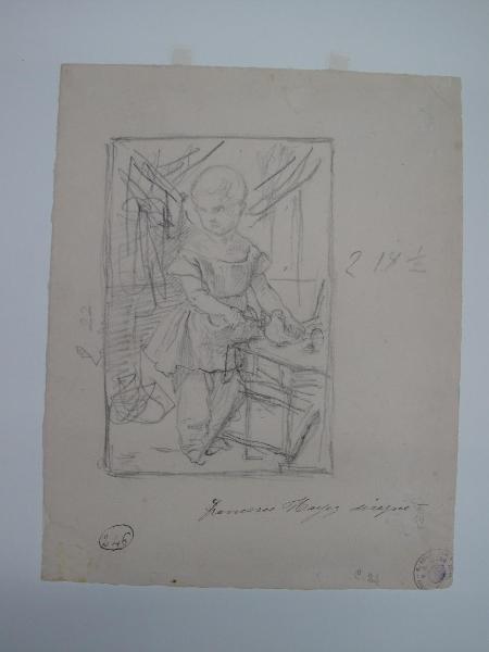 Ritratto di bambino (all'impiedi dinanzi a un deschetto) per il ritratto di Don Giulio Vigoni